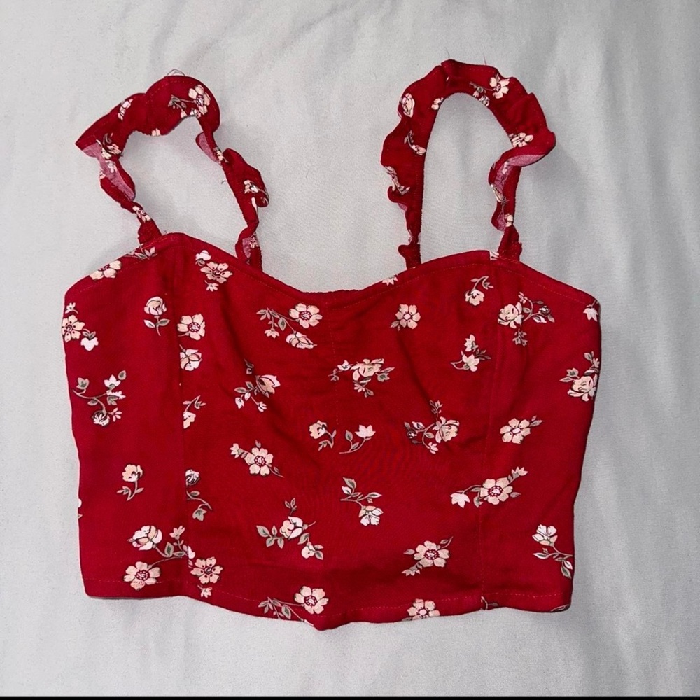 Hollister Red Floral Camisole